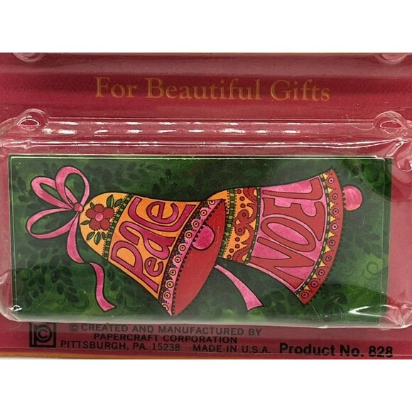 Papercraft Vintage Deluxe Gift Folders Tags 15 Santa Bells Pointsettia Christmas - Picture 5 of 6